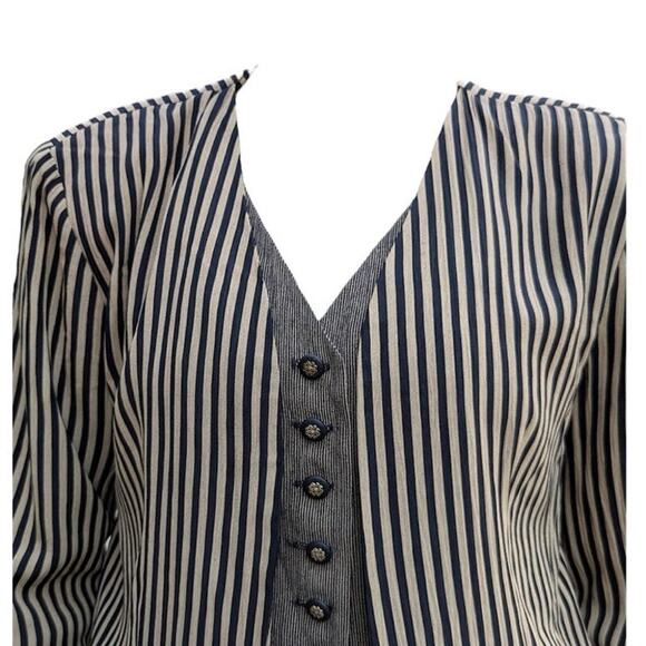 Vintage 1980's LAYERED LOOK TOP vest jacket from Perceptions by Irene. B size 10 - Picture 3 of 10